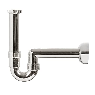 Sifone Scarico per Lavabo ABS Metallizzato Ghidi 11 x 4 Ø 40 mm - 3