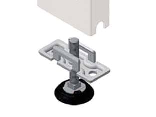 Piastra con Piedino Regolabile 80 mm P.X30 L.X50 H 2 Pezzi - 2