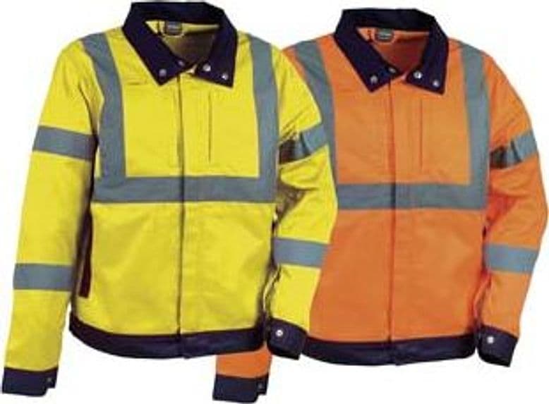 Giacca Tempel ad Alta Visibilita' Tg.s Arancione Fluo Navy Cofra - 2