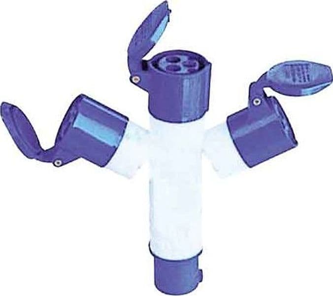 Moltiplicatore Industriale 220V Spina 2P con T 16A 3 Prese 2P con T 16A – Autres