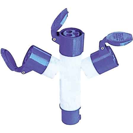Moltiplicatore Industriale 220V Spina 2P con T 16A 3 Prese 2P con T 16A - 2
