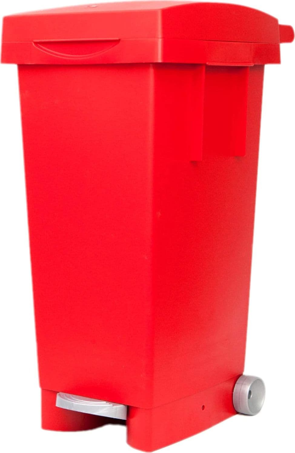 Bidone Bigtata con Ruote e Pedale 80 l 39 CMX50X81H. Rosso Ics - 5