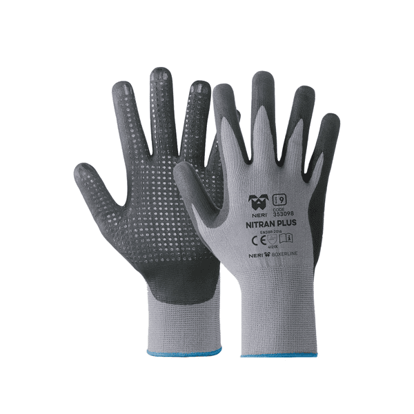 Guanto Professionale Puntinato Nitral Plus Neri Tg. 8 12 Paia - 3