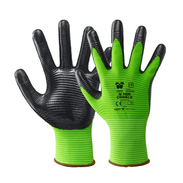 Guanto Professionale Nbr Crinkle Neri Tg. 8 12 Paia - 4