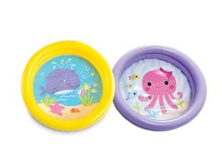 Piscina Gonfiabile Rotonda Baby Fondo Animaletti 2 Anelli 13 Anni Ø 61 mm - 6