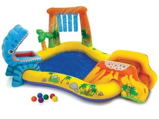 Piscina Gonfiabile Rettangolare Gioco Dinosauro +3 Anni 249 CMX191X109H - 5