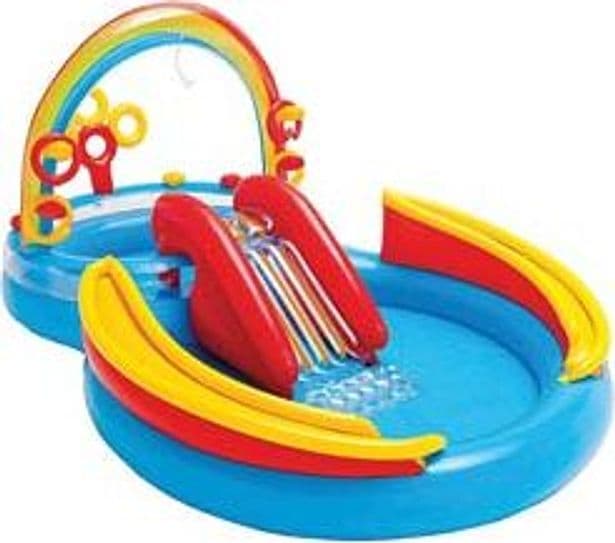 Piscina Gonfiabile Ovale Gioco Acqua Scivolo +2 Anni 297 CMX193X135H. Peso - 6