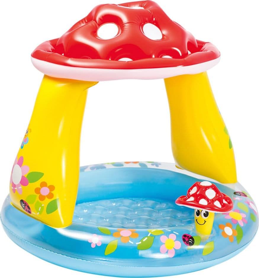 Piscina Gonfiabile Tonda Fungo con Parasole 1/3 Anni Ø 102 mm CMX89H. Peso - 5