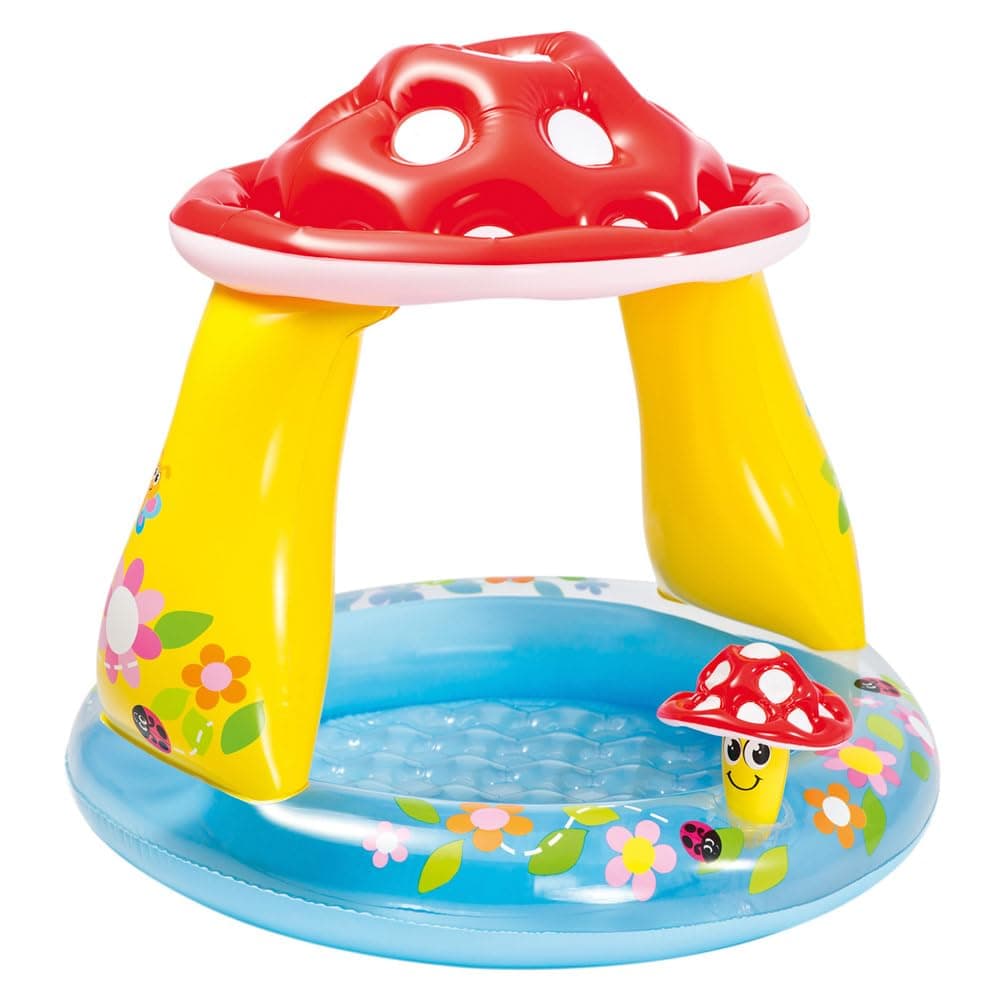 Piscina Gonfiabile Tonda Fungo con Parasole 1/3 Anni Ø 102 mm CMX89H. Peso - 5