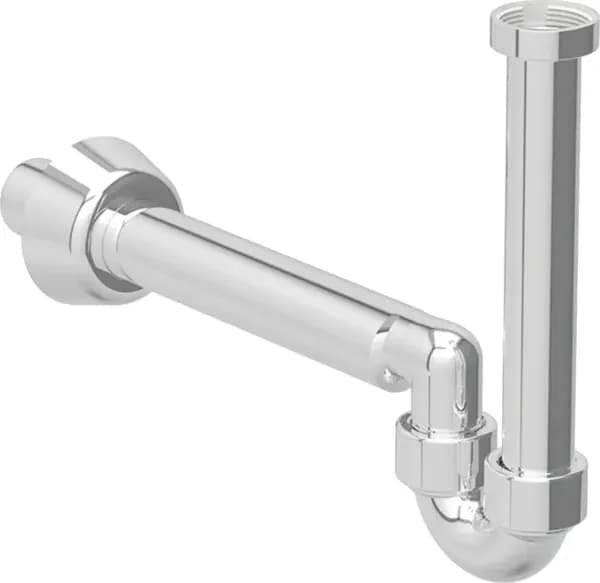 Sifone Cromato Curvo Geberit per Lavabo e Bidet Scarico Orizzontale - 4