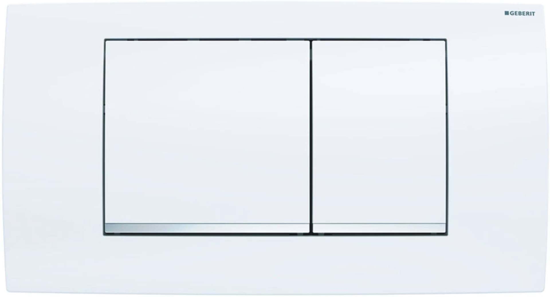 Placca di Comando Twin LINE30 Doppio Tasto Bianca Cromo Geberit - 5