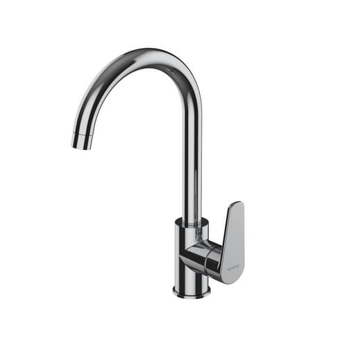 Rubinetto Miscelatore Monocomando Lavello Canna Tonda Serie Nymo Cromo - 3