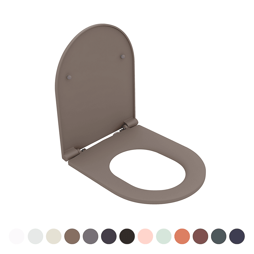 Sedile WC Soft Close Infinity per Filomuro Tortora Opaco Coprivaso - 3