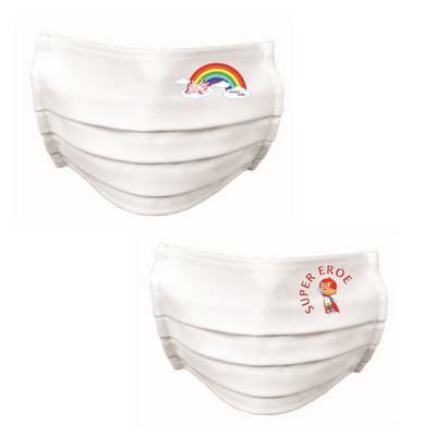 10 Pezzi Mascherine Bambini Sorriso Junior Sorriso 7 a 10 Anni Senza - 3