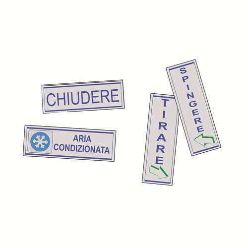 Etichetta Adesiva Segnaletica 15 cm x 5 FF Chiudere - 3