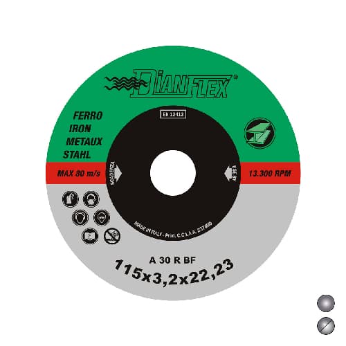 Disco Abrasivo per Ferro Dh 115 mm x Sp 3.2 Ferro - 3