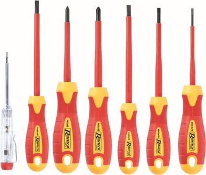 Set di 7 Cacciaviti da Elettricista Ribim 2,5 4 5,5 6,5 PH1 PH2 - 3