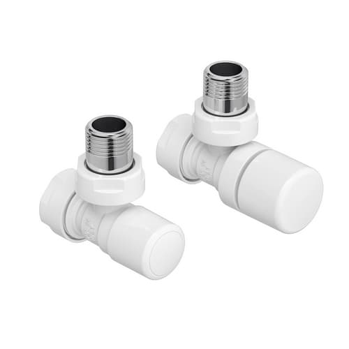 Valvola e Detentore a Squadra Zehnder Classic Line ½ Bianco - 3