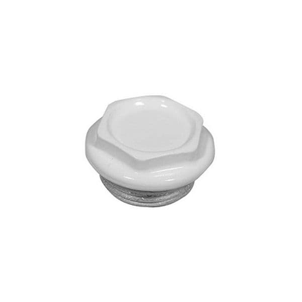 Tappo Cieco Dx Sx Zincato Verniciato per Radiatori Fl 42 Oter 1 Dx Bianco