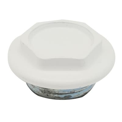 Tappo Cieco Dx Sx Zincato Verniciato per Radiatori Fl Oter 11 x 4 Dx Bianco - 3