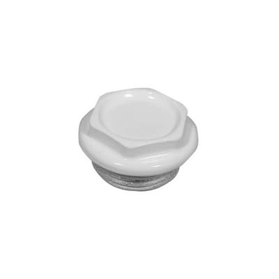 Tappo Cieco Dx Sx Zincato Verniciato per Radiatori Fl 42 Oter 1 Sx Bianco - 3