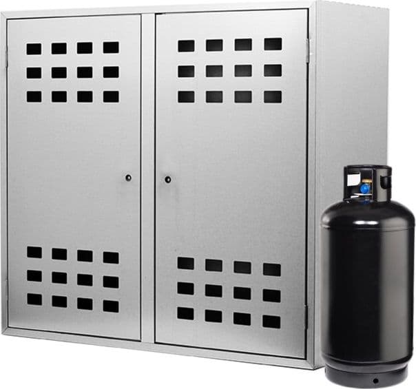 Cassetta da Esterno per 2 Bombole Gas da 15 Kg in Lamiera Zincata 90 x 98 x - 8