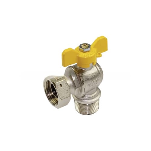 Valvola a Sfera a Squadra Maschio per Gas con Girello Tiemm ½ x ¾ - 2