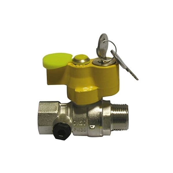 Valvola a Sfera Gas MF con Serratura e Presa Pressione Enolg 1 DN 25 – Enolgas