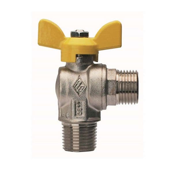 Valvola a Sfera per Gas a Squadra Fil Maschio con Att Rb 1/2 x 1/2 DN 15 – Rubinetterie Bresciane