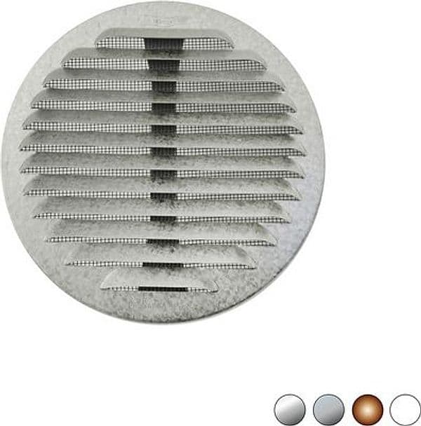Griglia Tonda in Metallo con Molle e Rete Ø 80 First Alluminio Zincato – First Plast