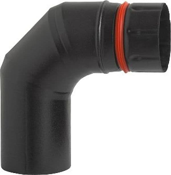 Curva Eco Pellet 90 ° Smaltato Nero Ø 100 A.l a - 3