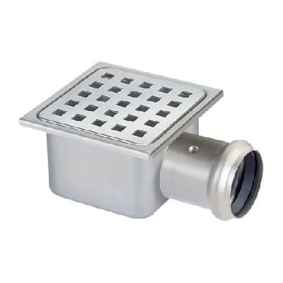Piletta Scarico in Acciaio INOX Dh 105 x 105 H 62 mm - 3