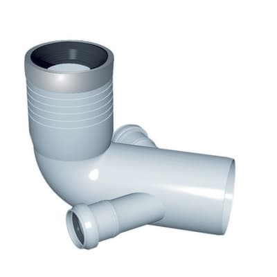 Curva WC Prolungata 2 Attacchi con Guarnizione Nicol Ø 110 a 116 a 50 - 2