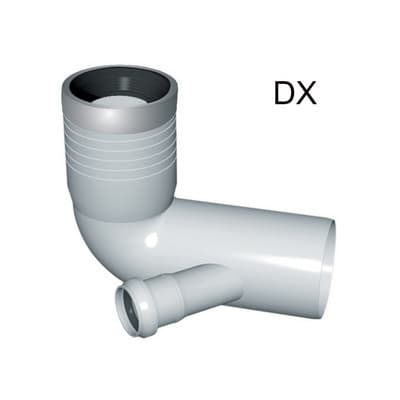 Curva WC Prolungata 1 Attacco con Guarnizione Nicol Ø 90 a 116 a 40 Sx - 3