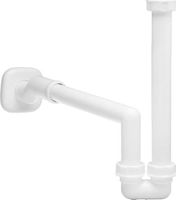 Sifone Scarico Eccentrico per Bidet Lira Bianco - 6
