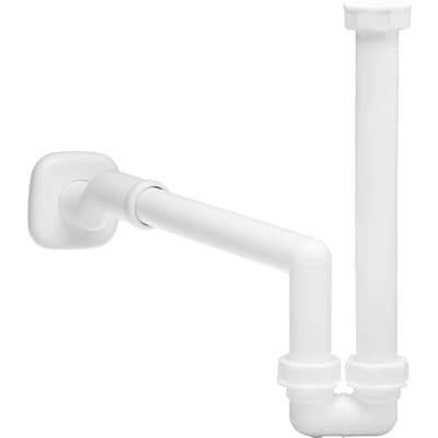 Sifone Scarico Eccentrico per Bidet Lira Bianco - 6