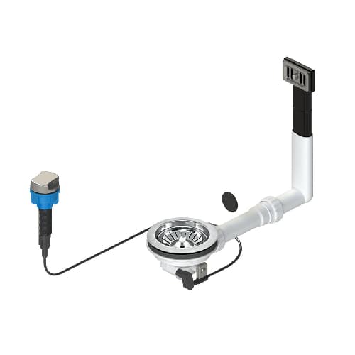 Piletta Scarico Ø 114 Classic con Troppo Pieno Rettangolare Dh - 3