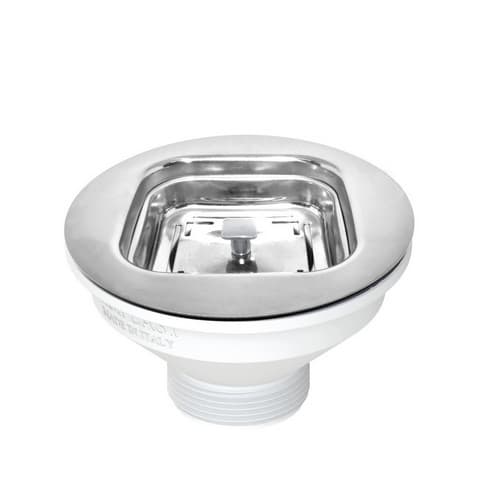 Piletta Scarico 114 mm Tappo Cestello Quadrato Dh 11 x 2 - 2