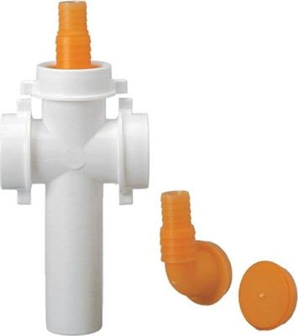 Raccordo 3 Vie Ø 40 con Attacco Lavatrici e Lavastoviglie 120MM Lira Ø 40 x - 4