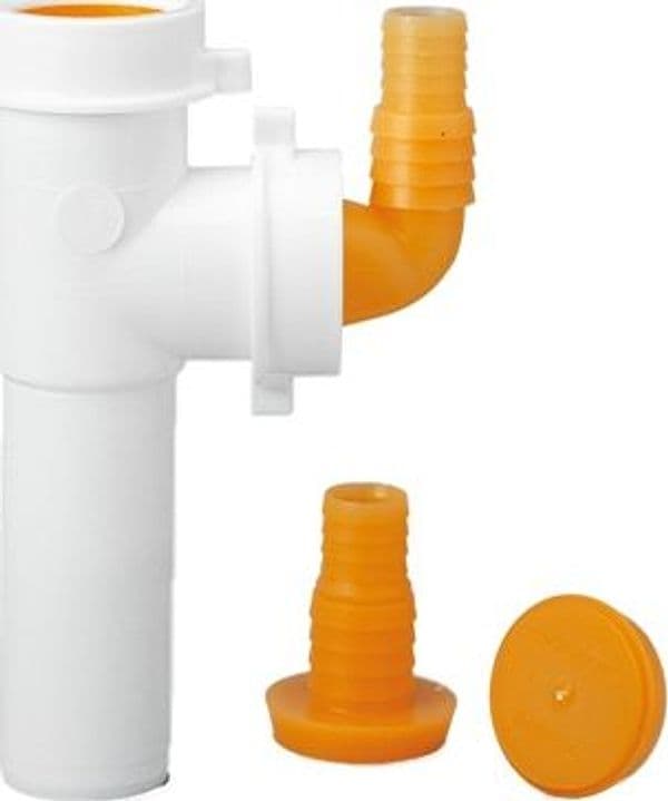 Raccordo 2 Vie Ø 40 con Attacco Lavatrici e Lavastoviglie 120MM Lira Ø 40 x - 4