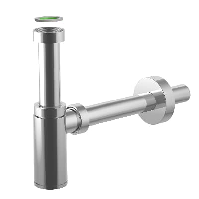 Sifone Scarico King per Lavabo in Abs+ottone Bonom 11 x 4 x 32 - 3