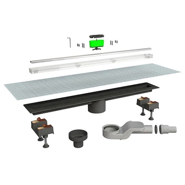 Canaletta Doccia Canalissima Kit Mixage Bonom Scarico Centrale L 100 cm - 2