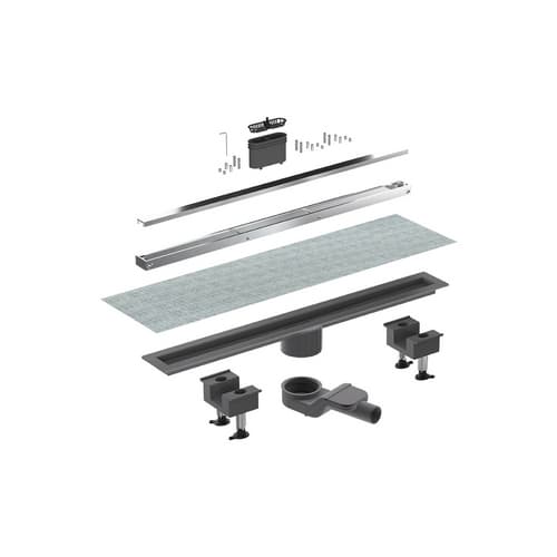 Canaletta Doccia Canalissima Alluminio Orizzontale Kit Bonom L 30 cm - 3