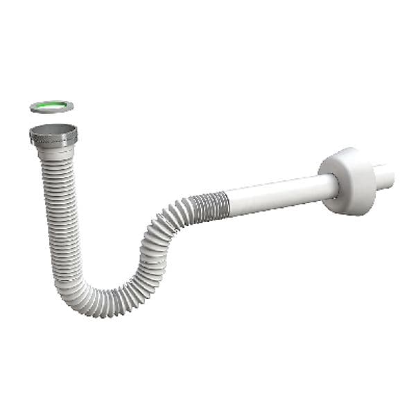 Sifone Scarico Estensibile Sifoncello C Ghiera Metallo Bonom 11 x 4 Bianco - 2
