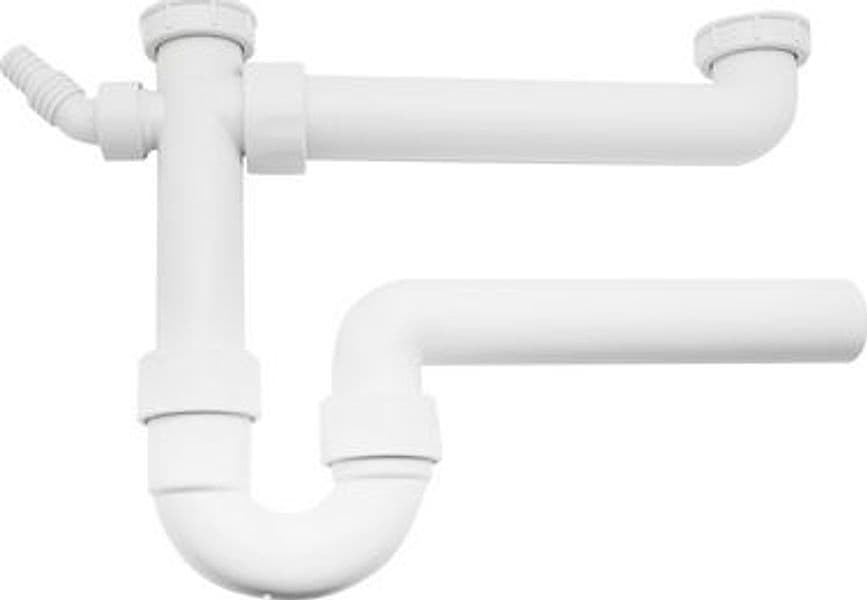 Sifone Scarico per Lavello a Due Bacinelle Geberit 11 x 2 11 x 4 Ø 40 - 2