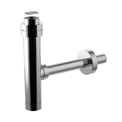 Sifone Scarico Minim All con Flangia in ABS Cromato Bonom 11 x 4 - 2