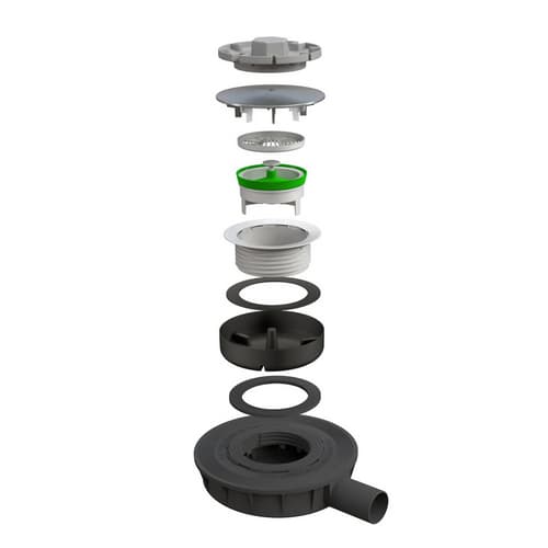 Piletta Scarico Savoisienne in ABS Coperchio INOX Bonom Ø 40 - 2