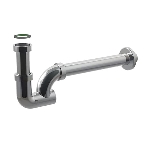 Sifone Scarico Ispezionabile Kappa in Ottone Bonom 11 x 4 x 32 - 3