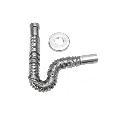 Tubo Estensibile Comprimibile Cromato con Rosone Gopla 11 x 2 x 40 - 3