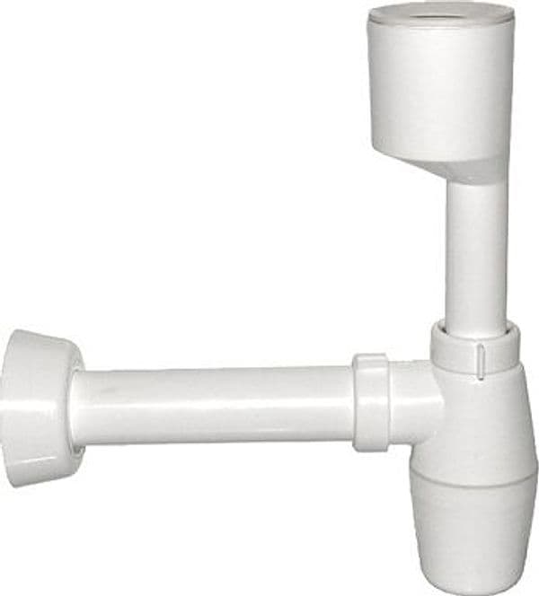 Sifone Scarico a Bottiglia per Orinatoio Bianco Bonom 40 x 230 mm - 3